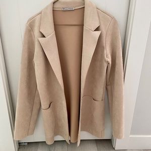 Zara Oversized Faux Suede Blazer